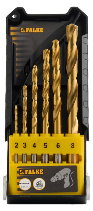 Metallborrsats HSS 6 delar Falke